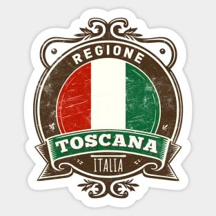 Region Toscana Italia - Original Retro Design Sticker